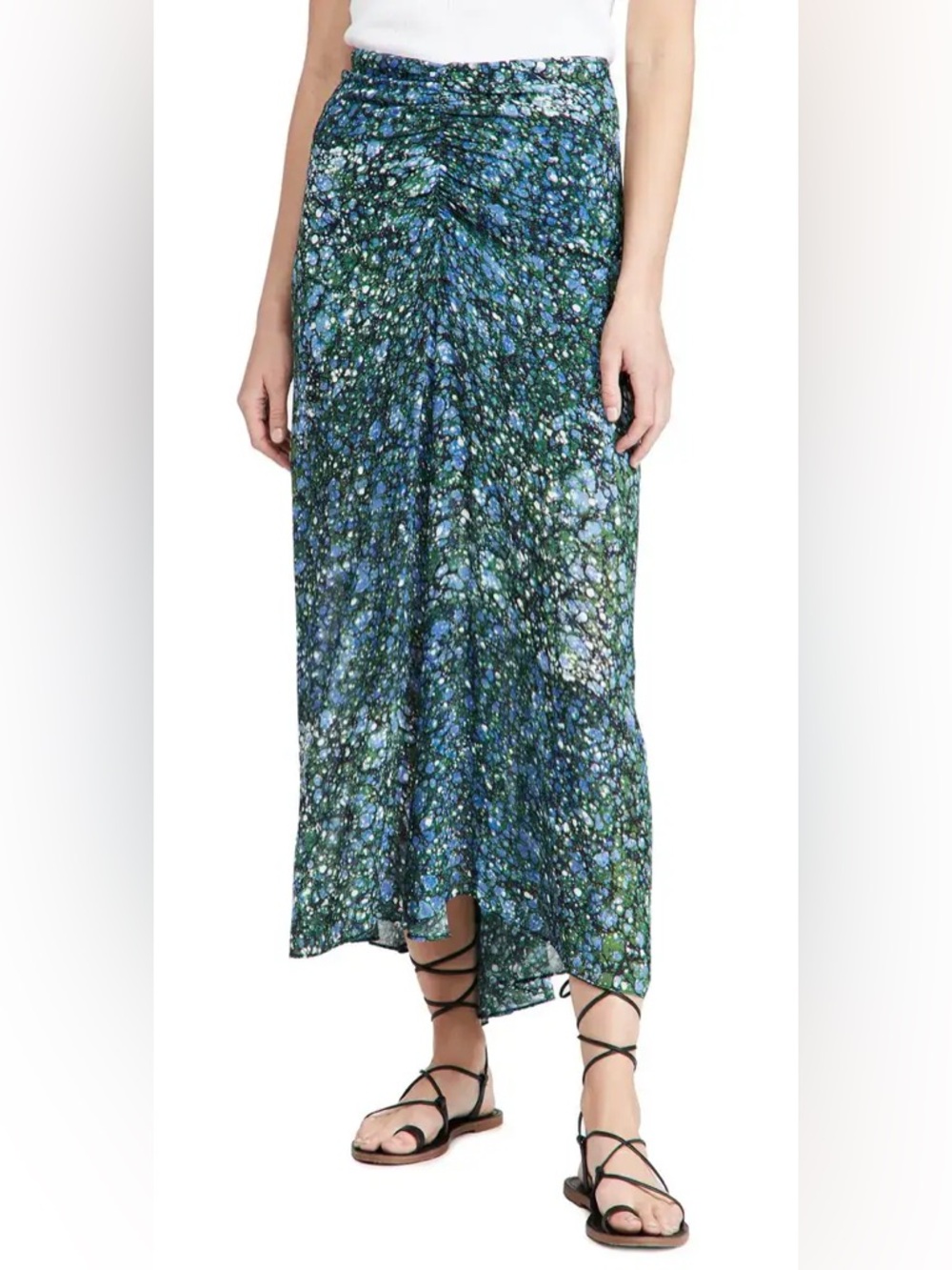 Veronica Beard Limani Asymmetrical Ruched Skirt Size 2